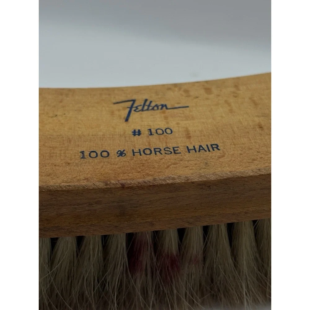 Felton 100% Horse Hair And Wood Shoe Shine Brush #100 Decor Equine Industrial